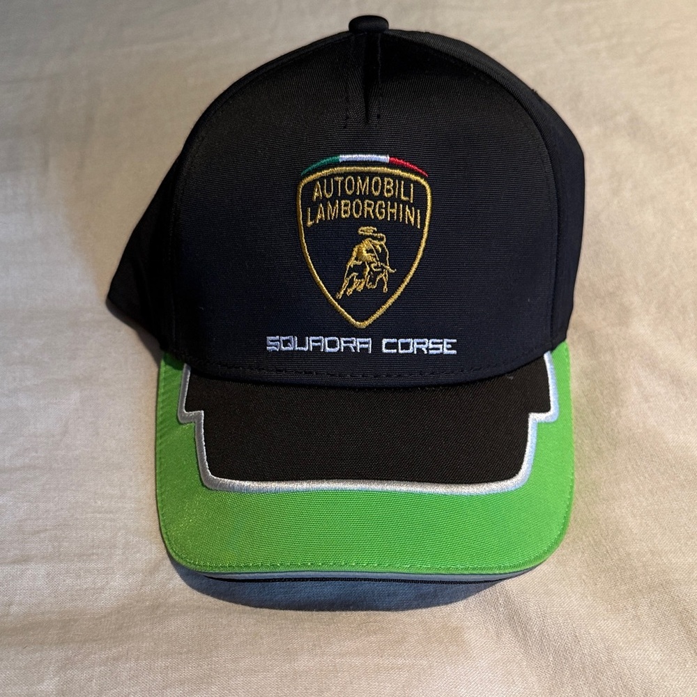 Lamborghini Black and Green Racing Cap